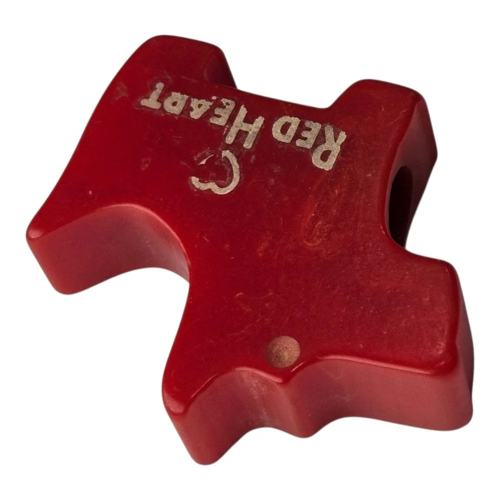 Vintage Red Heart Scottie Dog Pencil Sharpener Red Bakelite Plastic Dog Figurine